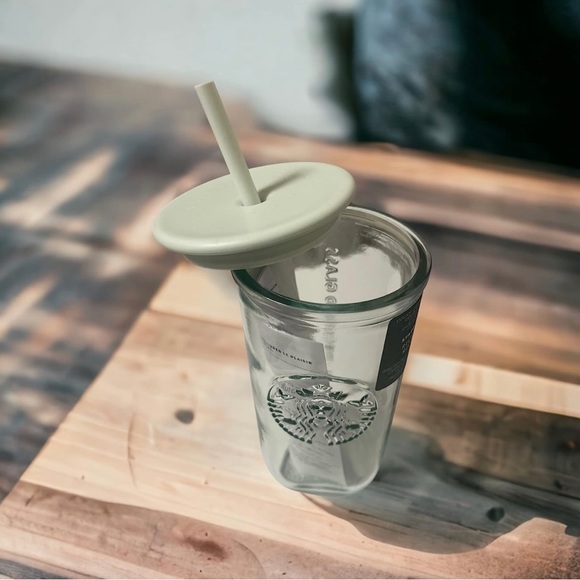 Starbucks Recycled Glass Triangle Mint Green Core Cold Cup Tumbler 2023 NEW - Picture 2 of 4